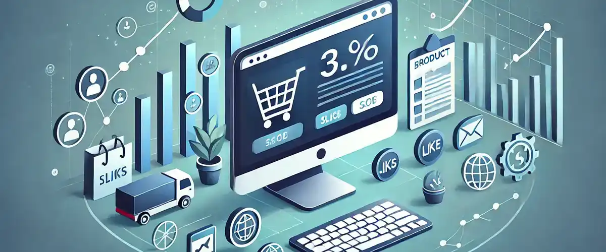 AI-genererad bild på en dator med en massa grafer och symboler omringad runt